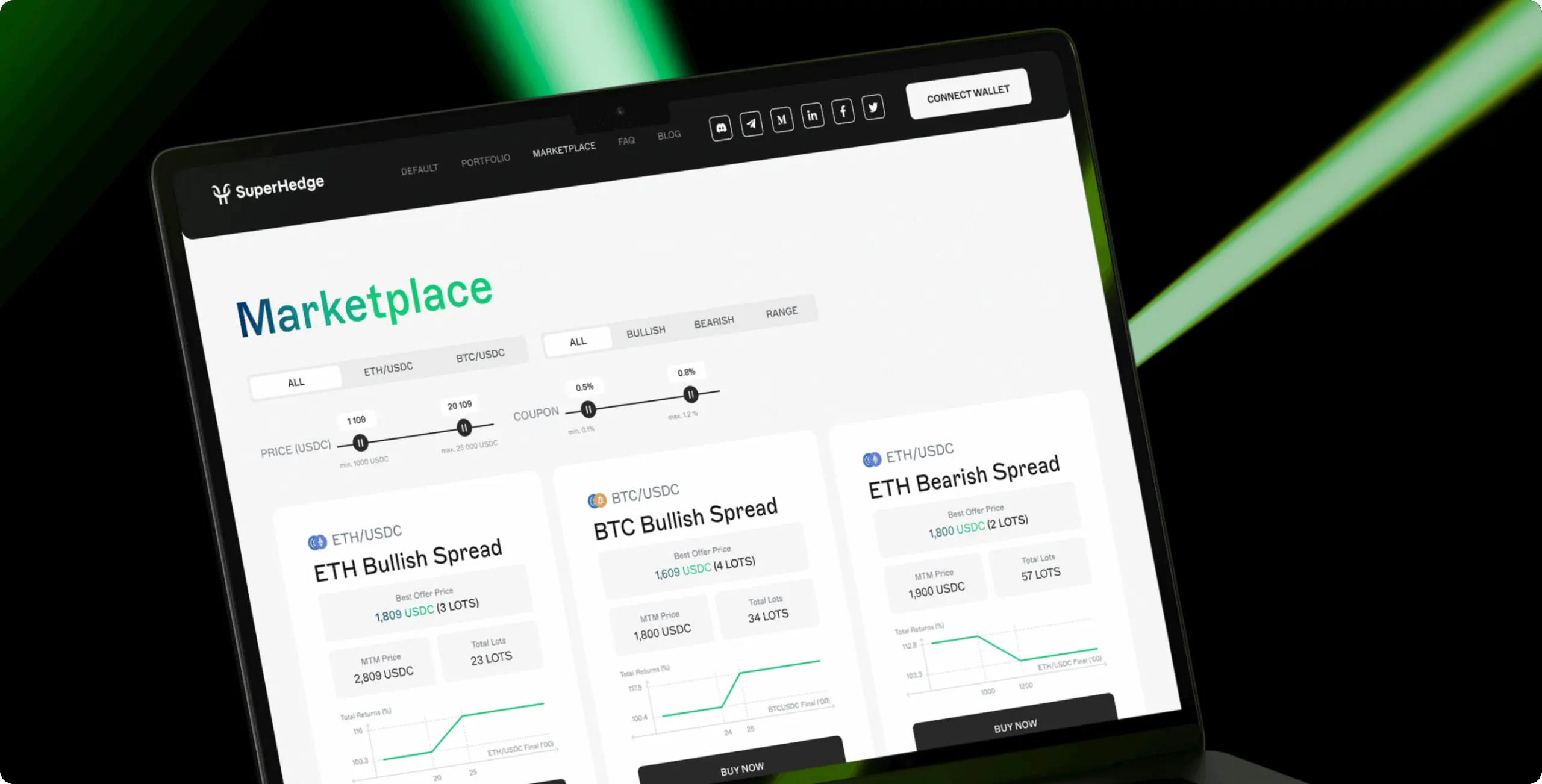 SuperHedge – principal-protected DeFi structured vaults - Website Development - Photo 6