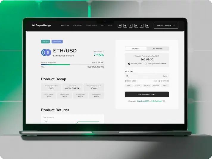 SuperHedge – principal-protected DeFi structured vaults - image cover