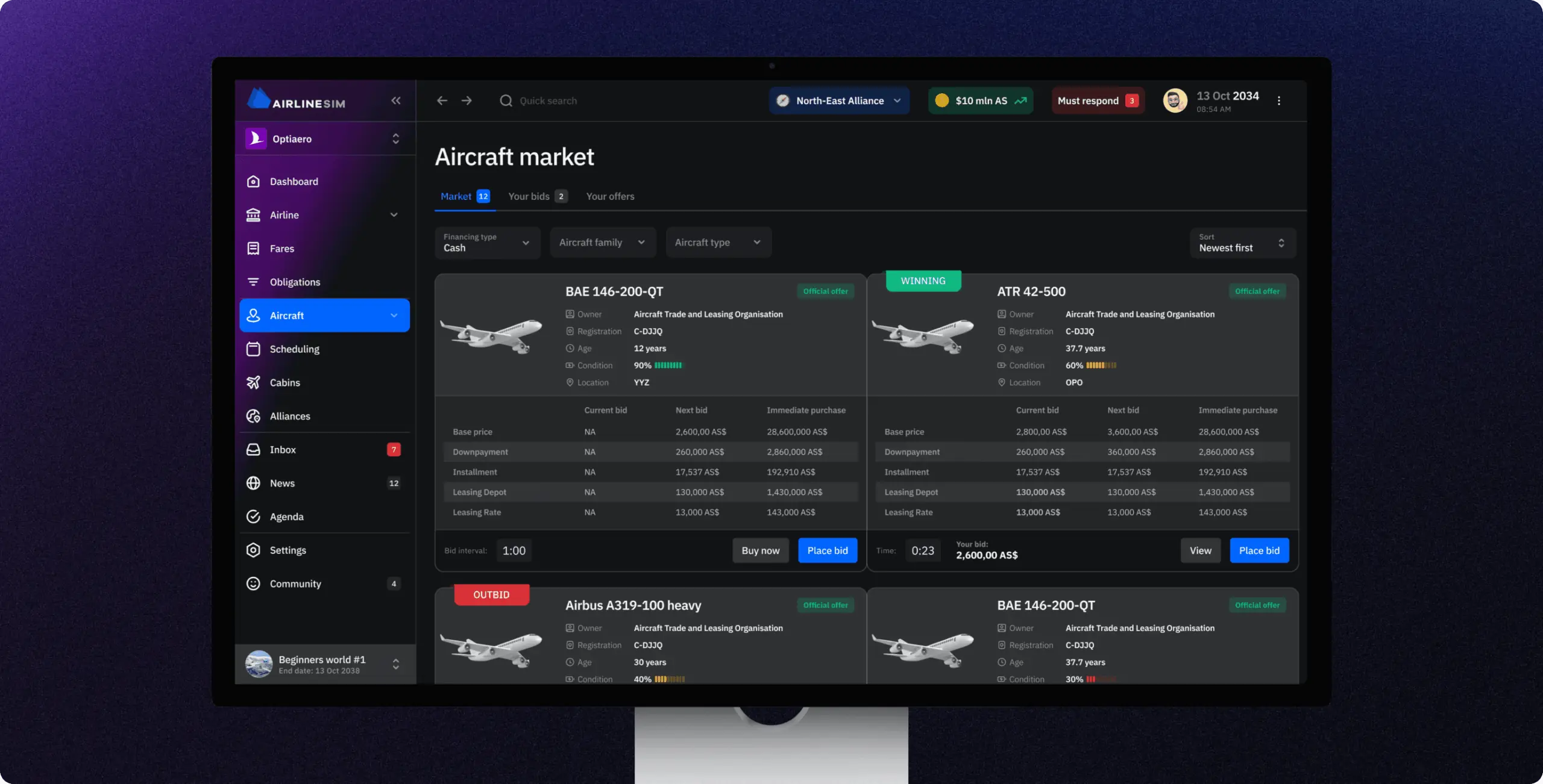 AirlineSim — realistic online airline management simulation - Website Development - Photo 9