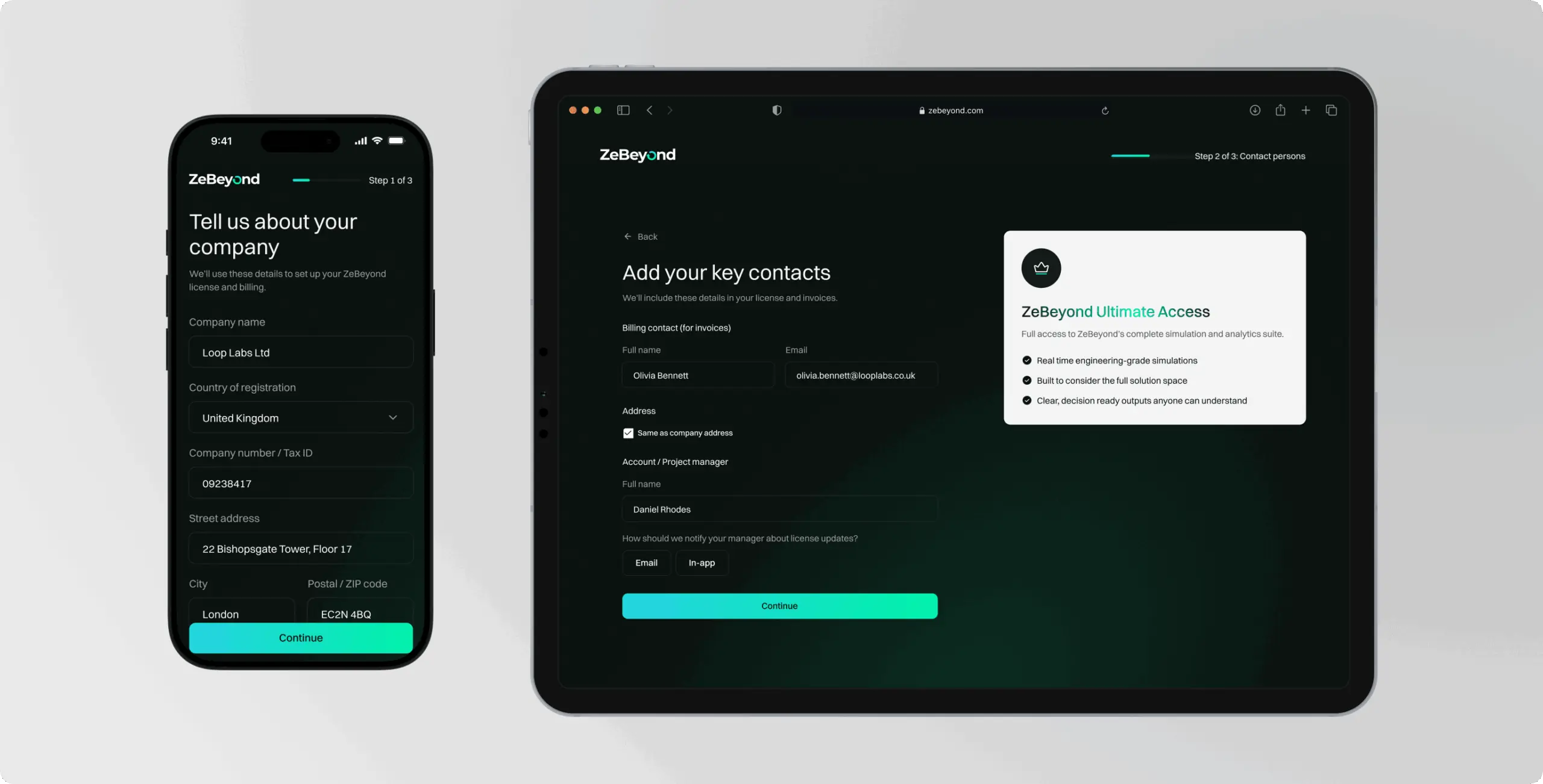 ZeBeyond — how redesigning the onboarding flow cut the trial-to-paid activation time - Website Development - Photo 12