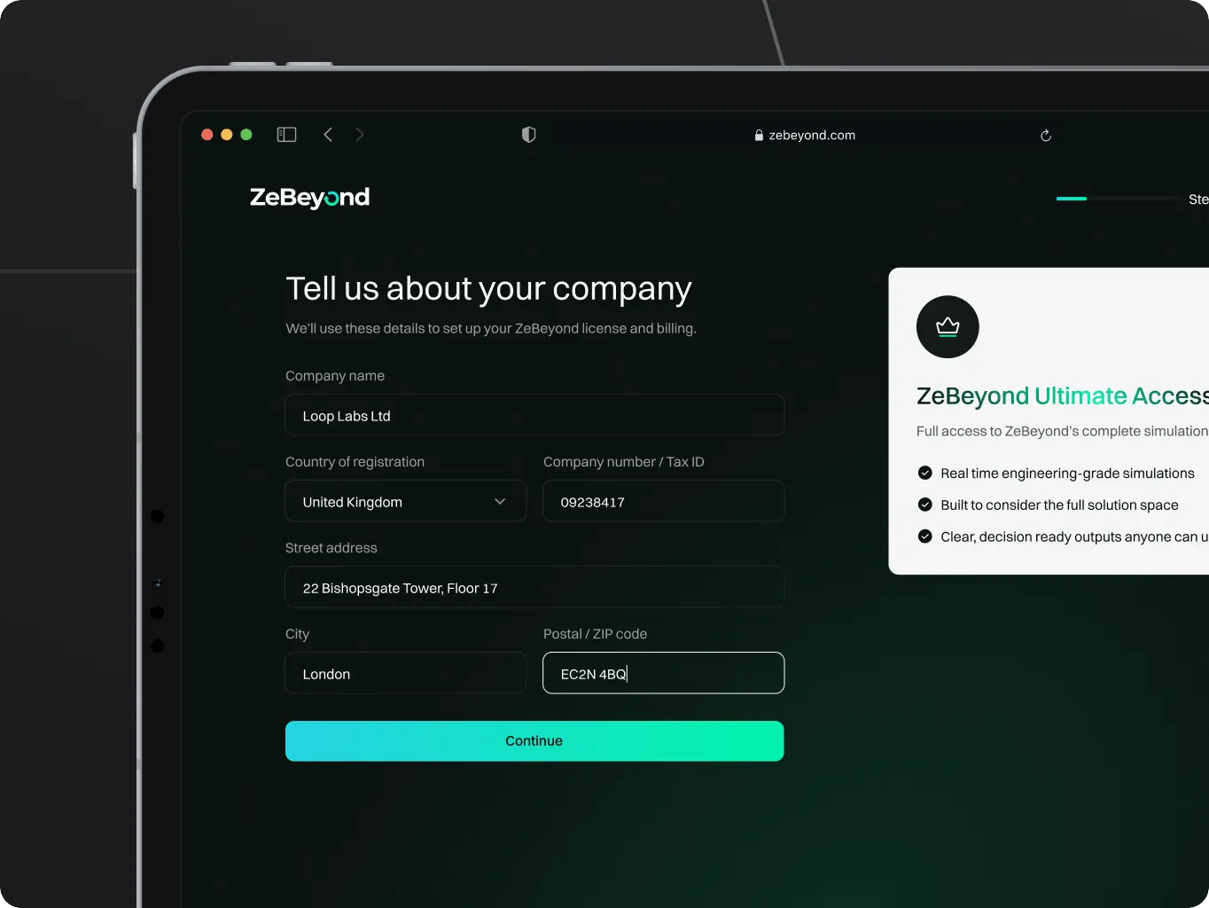 ZeBeyond — how redesigning the onboarding flow cut the trial-to-paid activation time - Website Development - Photo 8