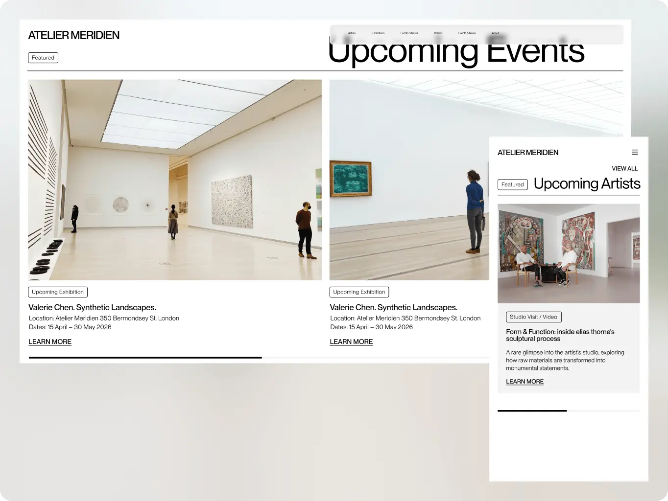 Atelier Meredian – how a digital exhibition space builds collector trust before a single physical show opens - Website Development - Photo 20
