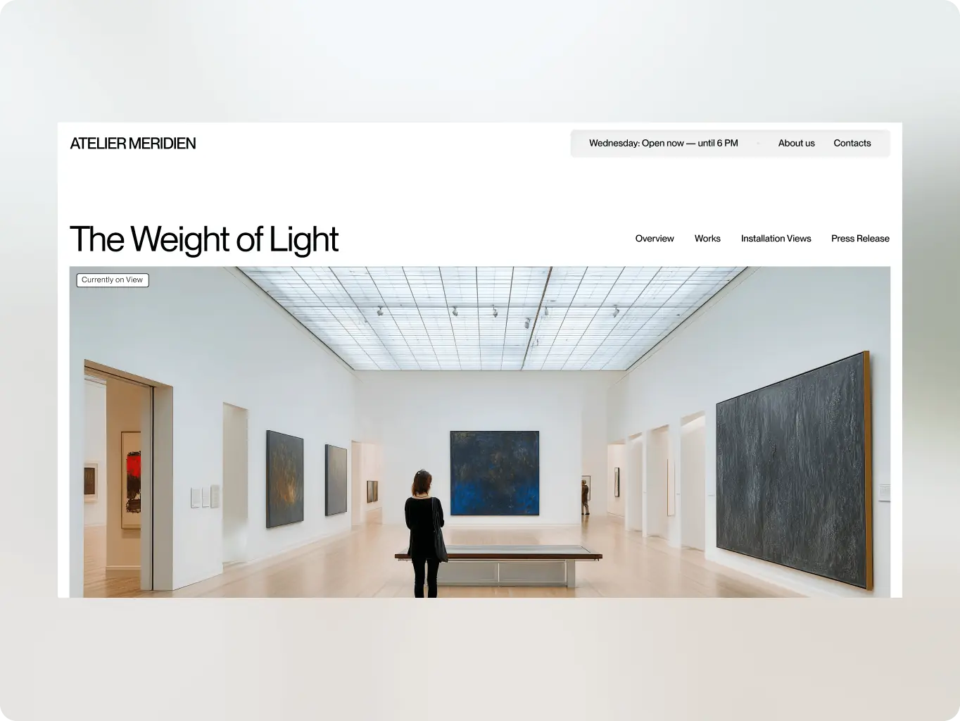 Atelier Meredian – how a digital exhibition space builds collector trust before a single physical show opens - Website Development - Photo 5