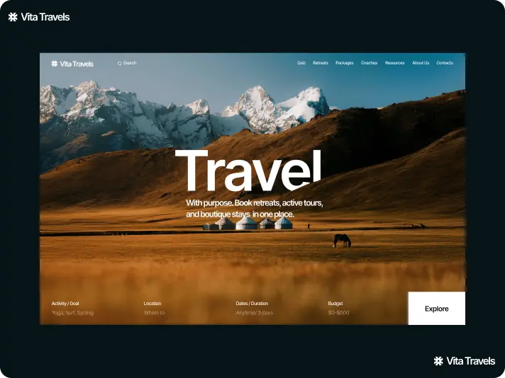 Vita Travels – turning a scattered wellness-travel search into one curated marketplace - image cover