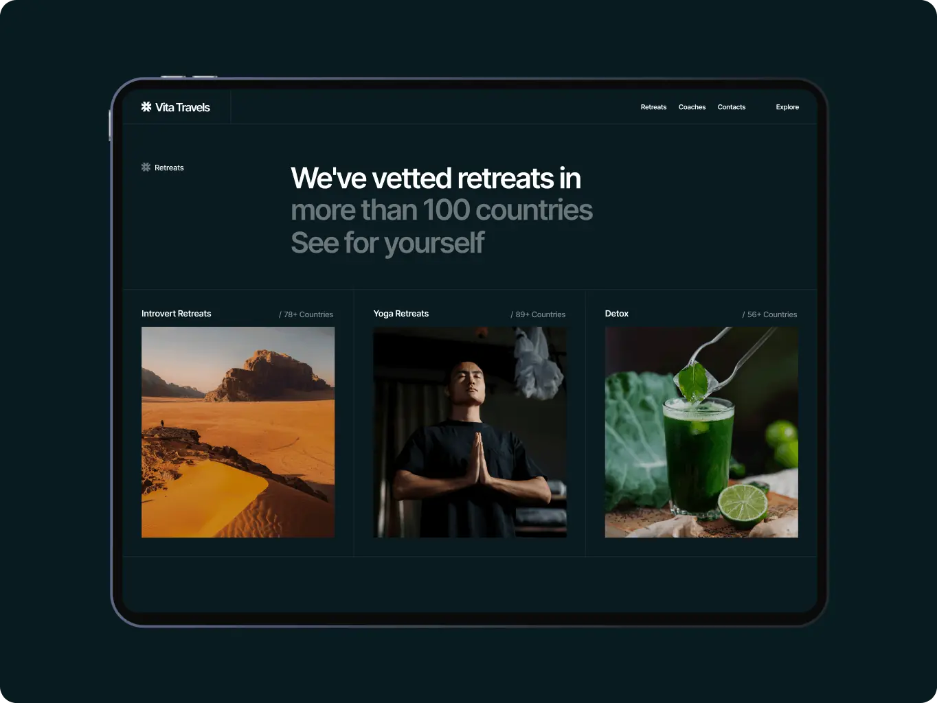 Vita Travels – turning a scattered wellness-travel search into one curated marketplace - Website Development - Photo 9
