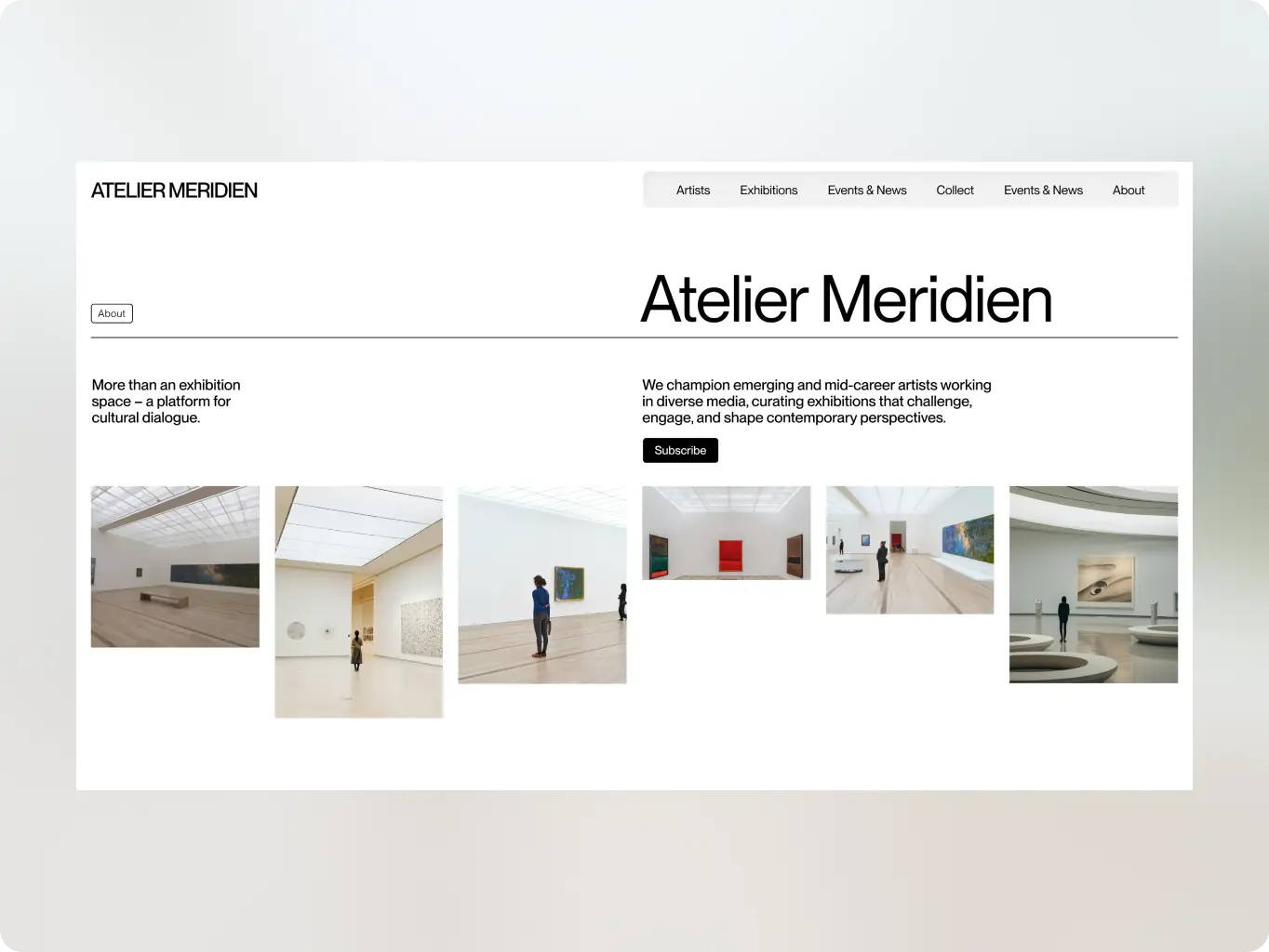 Atelier Meredian – how a digital exhibition space builds collector trust before a single physical show opens - Website Development - Photo 2