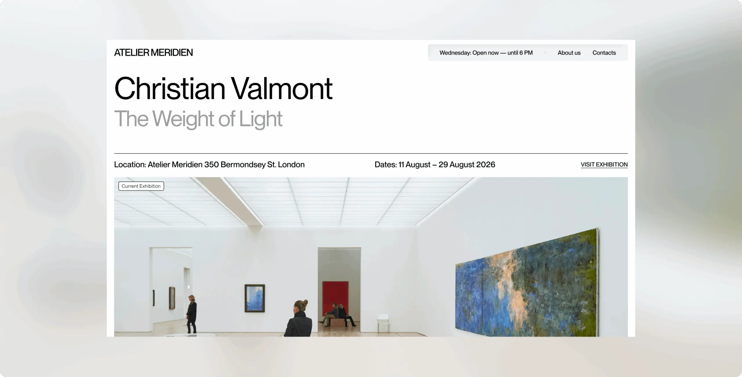 Atelier Meredian – how a digital exhibition space builds collector trust before a single physical show opens - Website Development - Photo 1