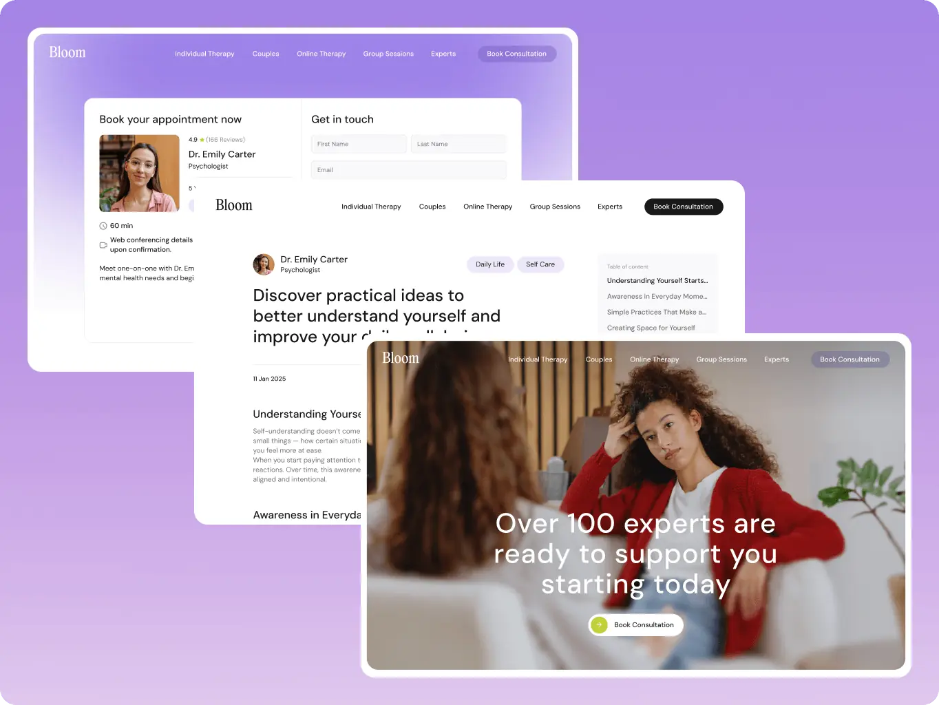 Bloom — a booking-ready front door for a mental health clinic that hadn’t launched yet - Website Development - Photo 18