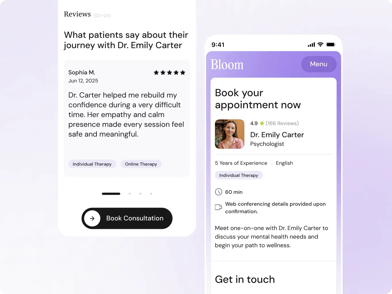 Bloom — a booking-ready front door for a mental health clinic that hadn’t launched yet - Website Development - Photo 21