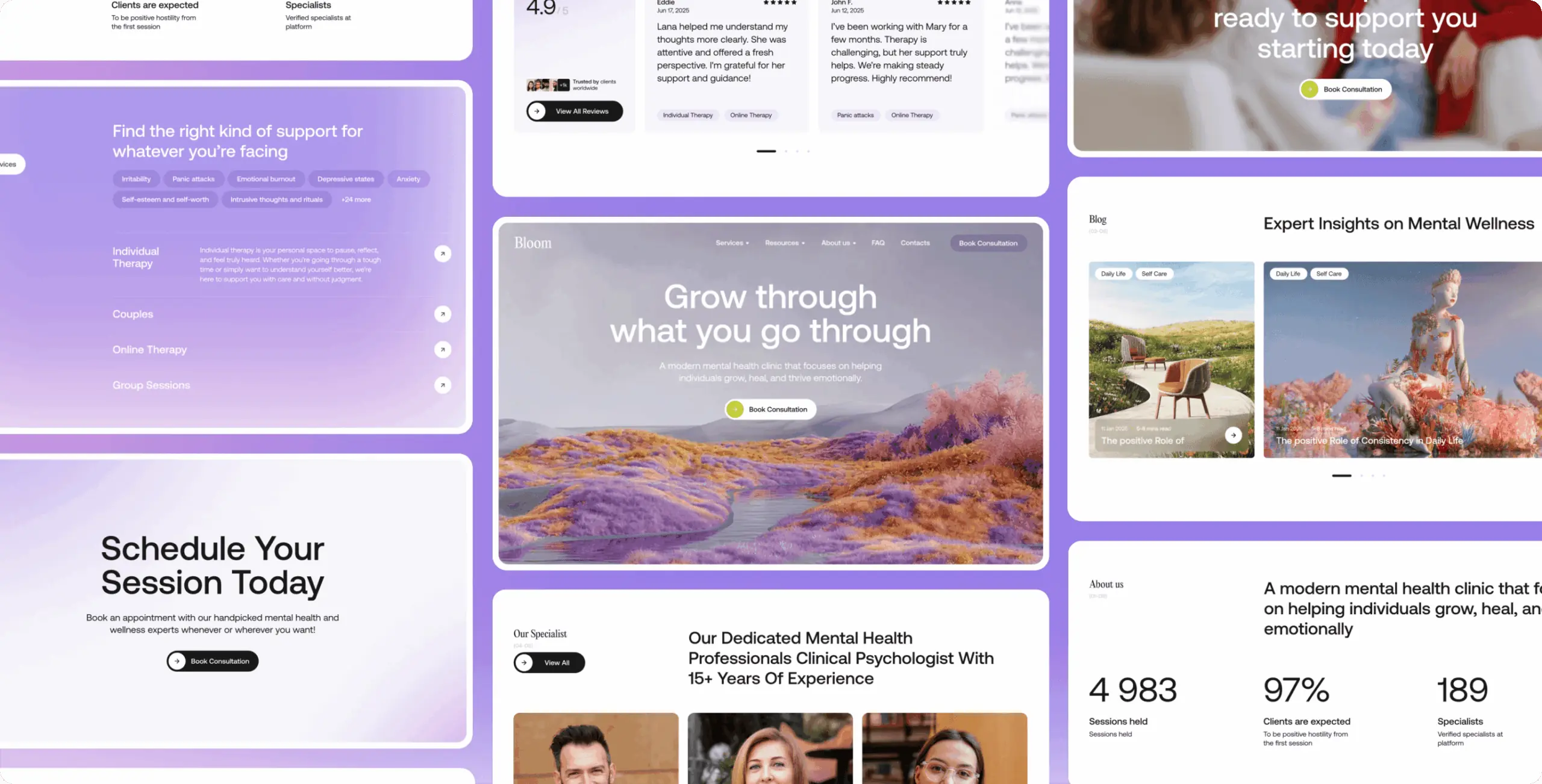 Bloom — a booking-ready front door for a mental health clinic that hadn’t launched yet - Website Development - Photo 9