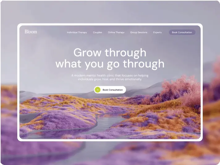 Bloom — a booking-ready front door for a mental health clinic that hadn’t launched yet - image cover